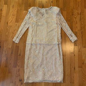 Jasdee Fashion Sequin & Beaded Dress L
